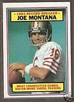 1983 Topps #4 Joe Montana RB San Francisco 49ers NRMT+  