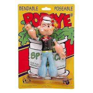 Popeye Bendable Posable Toy Figure NIP Spinich Sailor  