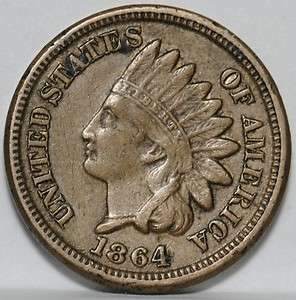 1864 Indian Cent   CN   Extra Fine   small rim nicks  