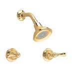    Hampton 2 Handle Shower Faucet in Polished Brass customer 