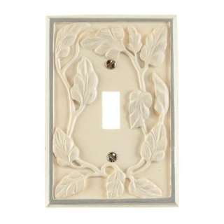 Amerelle 1 Gang Resin Leaf Toggle Wall Plate 8335TW at The Home Depot