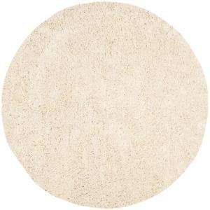   Shag White 4 Ft. X 4 Ft. Round Area Rug SG240A 4R at The Home Depot