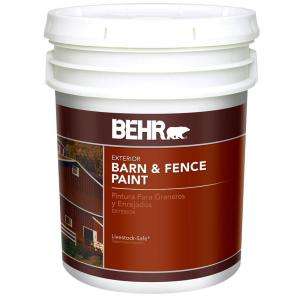 BEHR 5 Gal. Flat Deep Base Barn Red Barn and Fence Paint 2505 at The 
