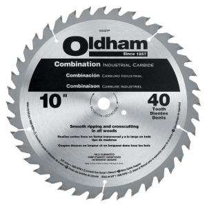 Oldham 10 In. 40 Tooth Industrial Carbide Combination Saw Blade 