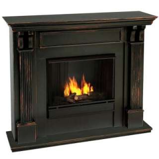   41.64 in. Black Wash Indoor Gel Fireplace 7100 BW at The Home Depot