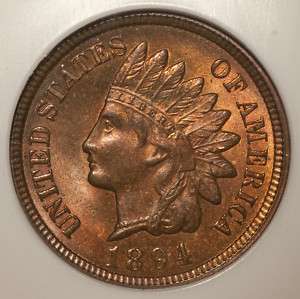 1894 Indian Head Cent NGC MS66 RB Penny Registry Coin  