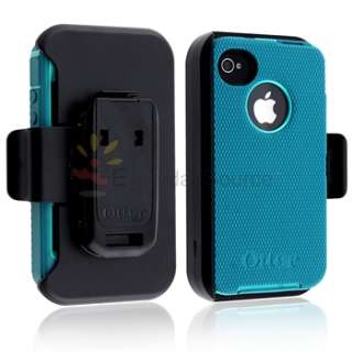   IPHONE 4 & 4S OTTERBOX DEFENDER SERIES CASE Cover DEEP TEAL LIGHT TEAL