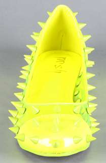 Sole Boutique The Dynamo Flat in Lime  Karmaloop   Global 