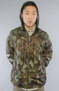 LRG Core Collection The Core Collection Windbreaker in Olive Camo 