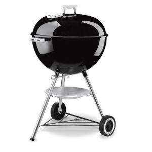 Weber One Touch Silver 22 1/2 in. Charcoal Kettle Grill in Black 
