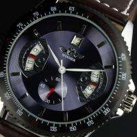 New Automatic Mechanical Leather Date Dials Wrist Mens Watch Auto 3 