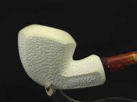 STONE Tobacco Smoking Meerschaum Pipe Pipes wCASE+STAND  