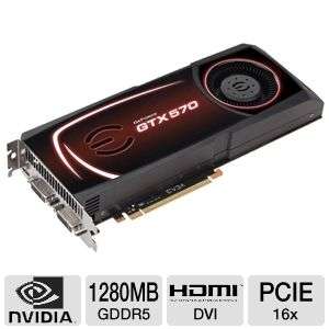 EVGA 012 P3 1570 AR GeForce GTX 570 Video Card   1280MB GDDR5, PCI 