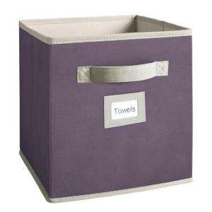   10 1/2 in. x 11 in. Eggplant Fabric Drawer 4916 