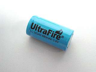 UltraFire 3.6V 880mAh CR123A 16340 Rechargeable Battery  