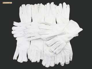 weiße Handschuhe Baumwolltrikot Handschuh 12 Paar Gr.10  