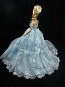 Barbie Doll Handmade Outfit Evening Gown Dress Royalty Collection 