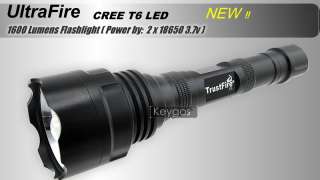 TrustFire TR T1 1600 Lumens CREE XML XM L T6 LED Flashlight Torch 2x 