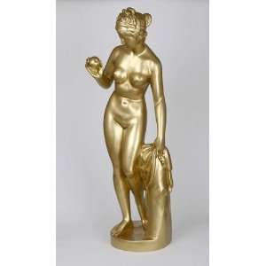 Figur Venus mit Apfel von Canova Gold  Küche & Haushalt