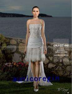 short lace wedding dress bridal gown * free custom  