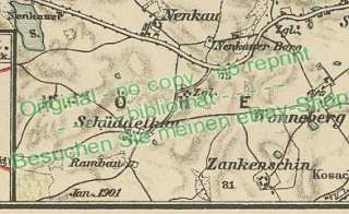 Danzig Danziger Bucht Westerplatte   Landkarte von 1901  