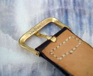 Mens Vintage Antique Solid 14k Gold Ribbon Lugs Longines Watch w/Box 