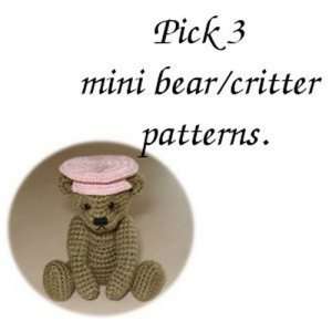 Thread Crochet Mini Bear Patterns by Haja bears  