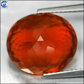 77ct  Oval  Bright Orangish Red Mexican Fire Opal  NR  