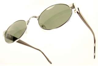 SALOON Small Round Vintage Western Sunglasses Silver  