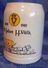 Krug Bierkrug 175 Jahre J.J.Völk 1808 1983, Wetzlar