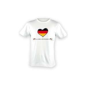 Unser Song für Deutschland Herz Herren T Shirt  Sport 