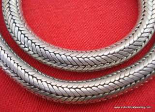 TRADITIONAL DESIGN HANDMADE SILVER ROPE CHAIN NECKLACE  
