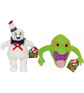  of 2 includes 1x stay puft marshmallow man plush 1x slimer plush 10