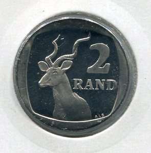 SOUTH AFRICA 1995 PROOF R2 COIN  