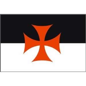Templer Kreuzritter schwarz/weiß mit Kreuz Fahne Flagge Größe 1 