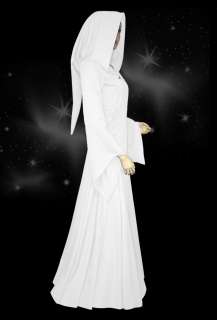 Nania weiß Mittelalter Kleid Gewand Gothic LARP HdR Kostüm Gr. 38 