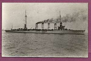 1918 RPPC German Light Cruiser SMS Stralsund Postcard  