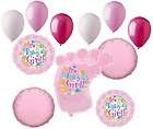 11 pc Lot Its a Girl Foot Balloon Bouquet Decoration Baby Welcome Home 