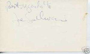 Joe Sullivan Famous Actor Signed Autograph  