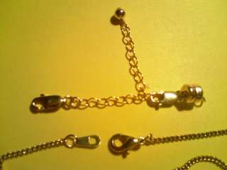 14kt GOLD Magnetic Necklace Clasp Converter & Ext Chain  