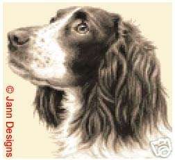 SPRINGER SPANIEL dog complete counted cross stitch kit  