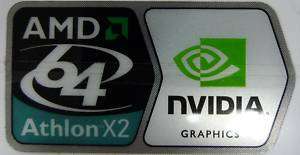   AMD Athlon X2 64 Nvidia Sticker Label 24x45mm #34
