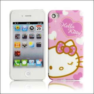   /Plastic Case Hello Kitty Rosa per Cellulare Apple iPhone 4  
