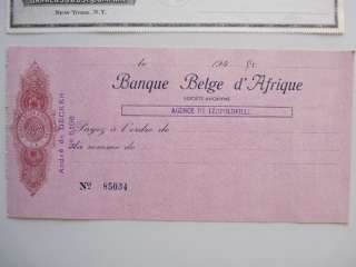   Chèques Banque Suisse Belge collection NEUF