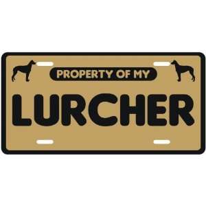 NEW  PROPERTY OF MY LURCHER  LICENSE PLATE SIGN DOG:  