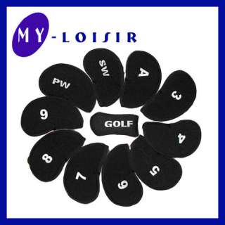   NEW ​11 NOIR GOLF COUVRE CLUB HOUSSE PROTECTION &10 TEE