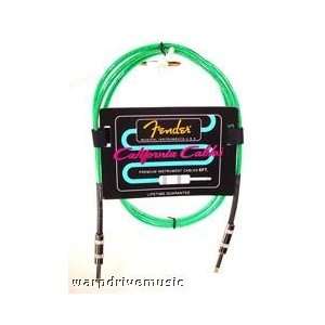  6 Fender California Surf Green Guitar Instrument Cable 