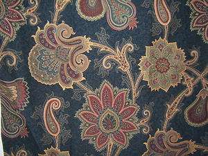 Highland Court, Glorious Paisley, Color Lapis Multi Colored, Fabric 
