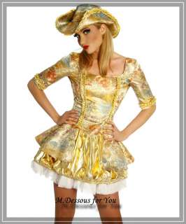 Fashing/Kostüm RENAISSANCE Petticoat Kleid,Hut XS/S Barock/Rokoko 