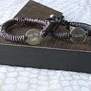 mens personalised silver friendship bracelet by hurleyburley man 